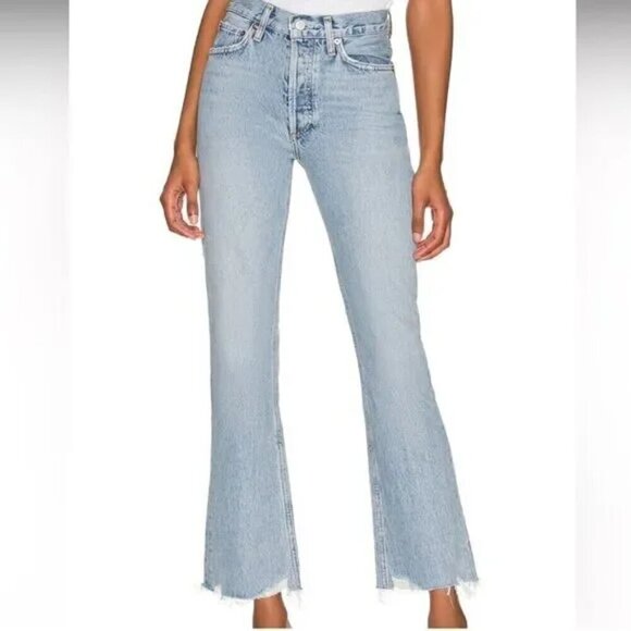 NEW AGOLDE Mid Rise Relaxed Boot Jeans Curio Women's Size 31 - Picture 1 of 15